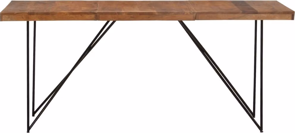 Tavolo da Pranzo 180x90x76 cm in Legno Massello di Acacia