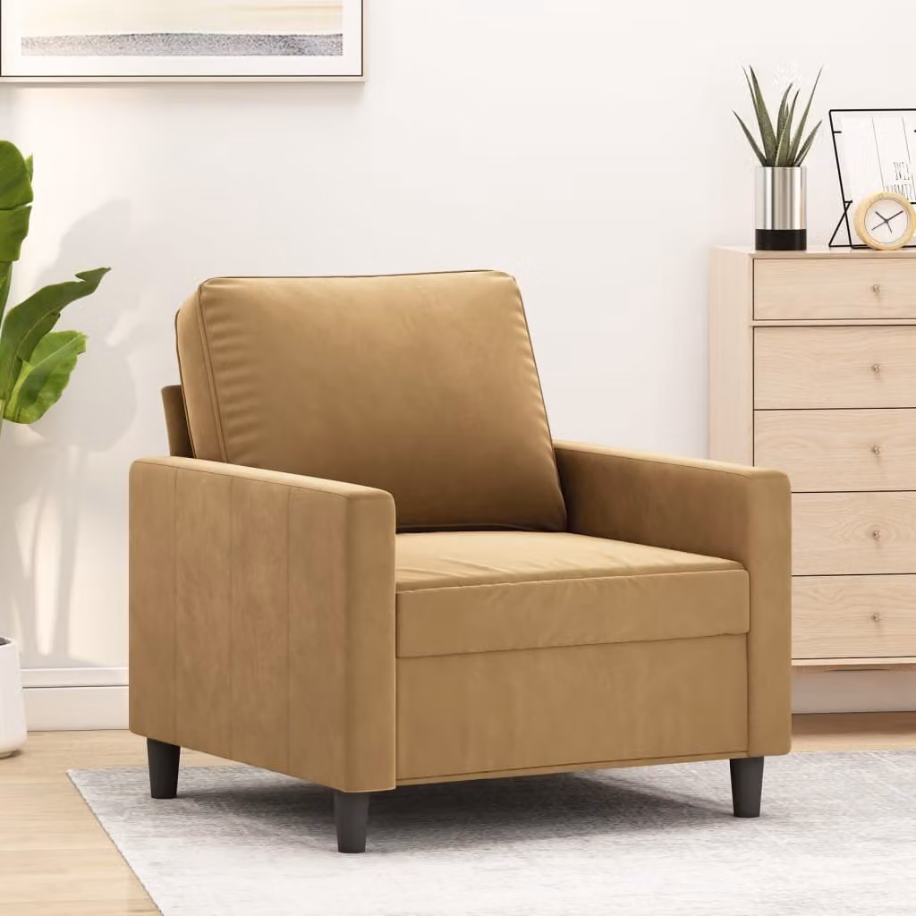 Maison Exclusive - Poltrona marrone 60 cm velluto