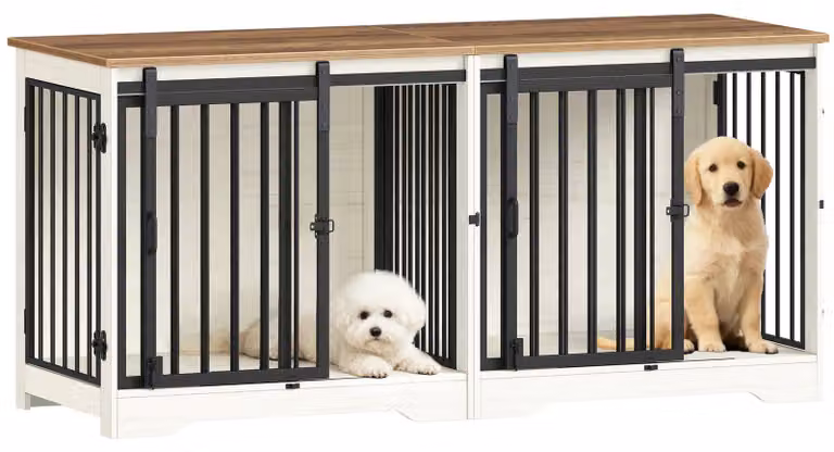Trasportino per cani - Divano per cani - Cuccia per cani - Gabbia per cani - Cesto per cani - Trasportino doppio per 2 cani