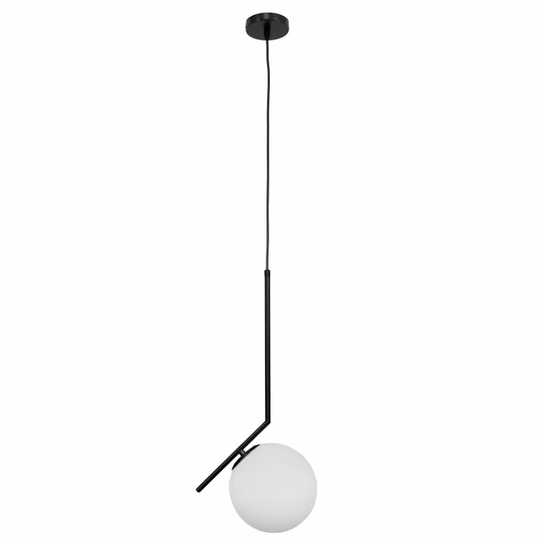 Lampada a sospensione Plafoniera PELOTA BLACK E27 bianco nero EDO777102 EDO
