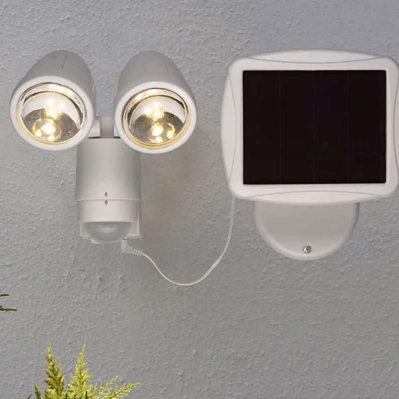 Faretto solare a LED "Powerspot" - luce bianco caldo - 200 lumen - con sensore di movimento e sensore di luce - altezza: 20 cm