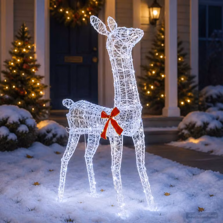vidaXL Renna di Natale 3D LOVIISA 110 LED Bianco freddo