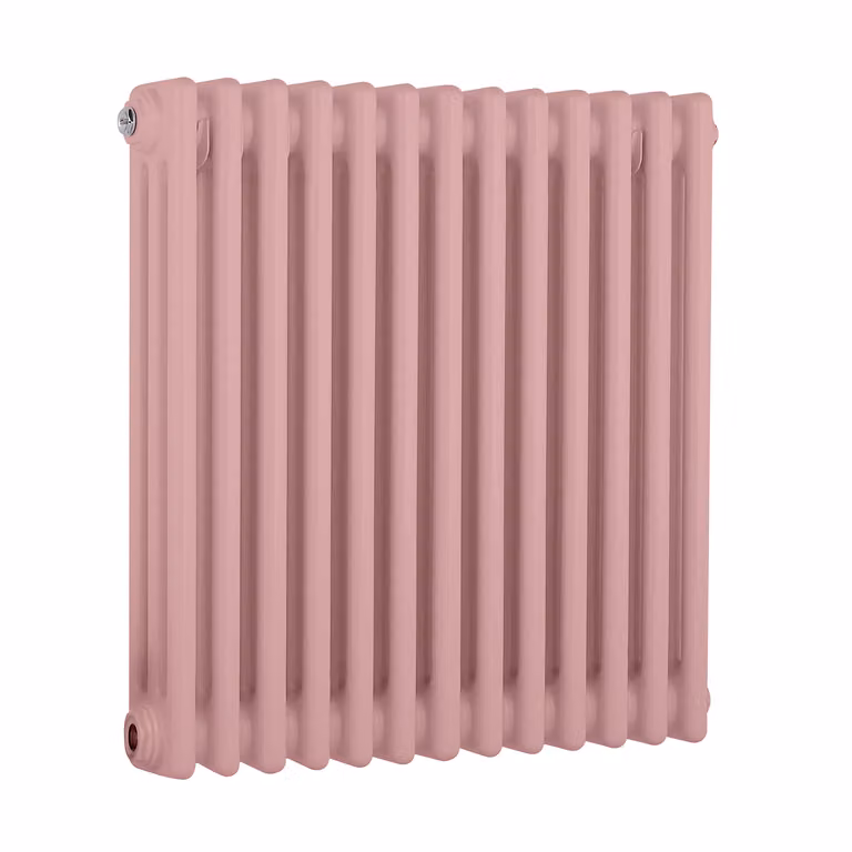 Radiatore Orizzontale a Colonne (3 Colonne) 600mm x 605mm - Rosa (Camellia Rosa) - Regent