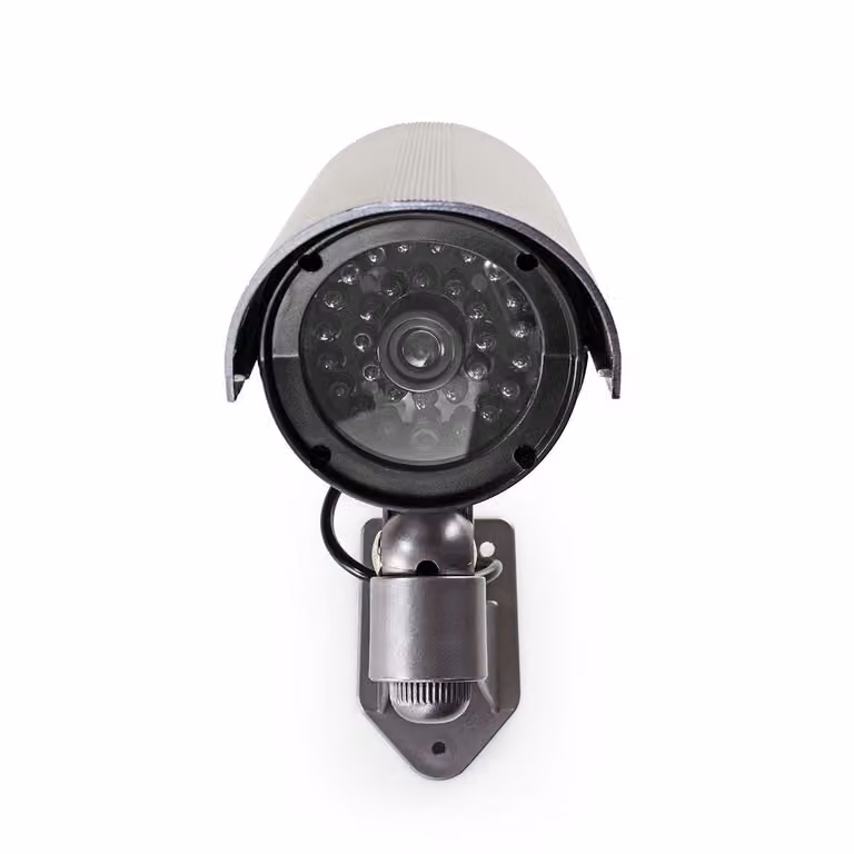 Telecamera di sorveglianza fittizia Nedis - globo - IP44 - a batteria - per esterni - incl. montaggio a parete - grigio