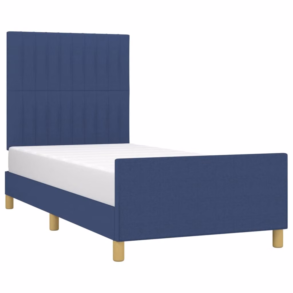 Giroletto senza Materasso Blu 100x200 cm in Tessuto