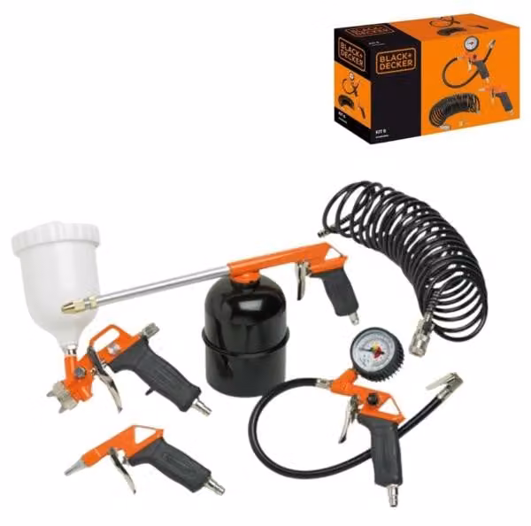 Kit compressore Black & Decker set da 6