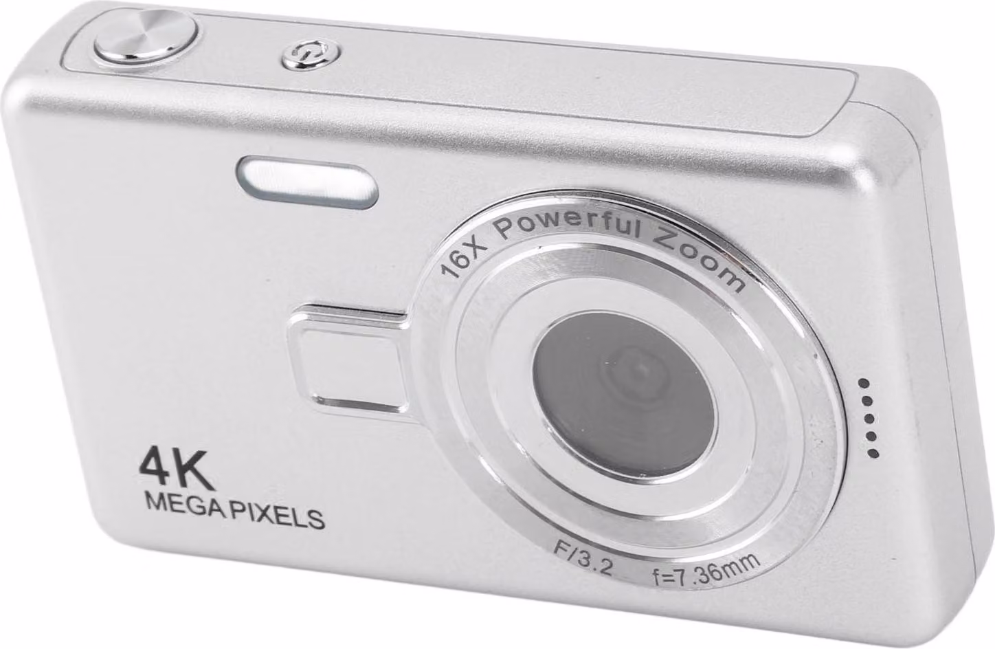 12 MP 1080p Digital Camera 2.4in TFT Screen 16x Zoom Auto Focus Pouch per studenti Vlog Silver