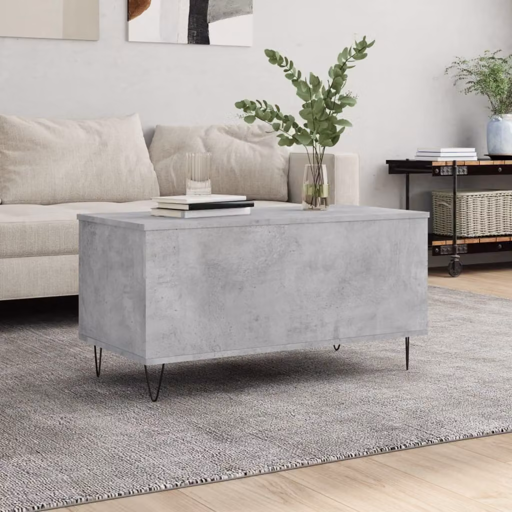 Maison Exclusive - Tavolino da salotto grigio cemento 90x44,5x45 cm Materiale ligneo