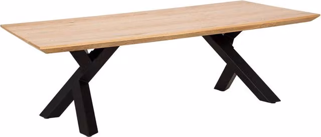 Tavolo da centro in legno marrone e nero 140x70x46h cm