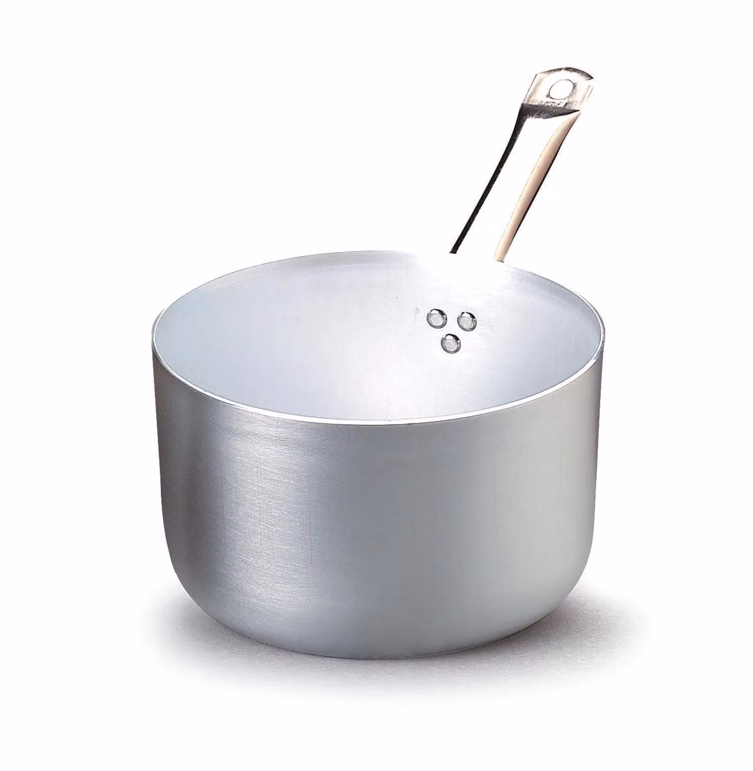 Casseruola alta in alluminio con un manico in acciaio inox, spessore 3 mm, diam. 18cm