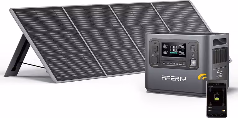 AFERIY P210 Power Station 2400W 2048Wh con pannello solare 200W