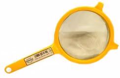 Colino rotondo in acciaio inox Metalsomma colore giallo Diametro: 15 cm