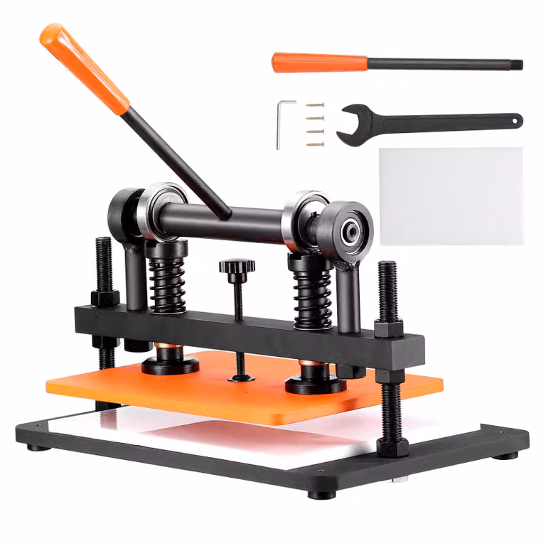 VEVOR Punzonatrice per pelle Macchina per il taglio manuale della pelle 36 x 26 cm, macchina per la goffratura della pelle 1,5 t Punzonatrice per pelle per impieghi gravosi Adatta per pelle, PVC/EVA espanso, materiali non adesivi