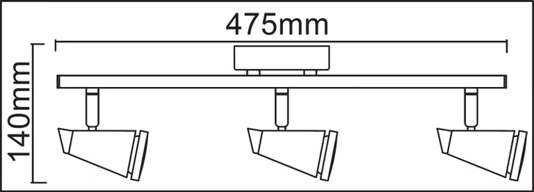 TRANGO 3 luci 1009-32 LED per bagno IP44 Plafoniera per bagno in nichel opaco e cromo, lampada per corridoio, lampada per WC, lampada a soffitto, faretto a soffitto con 3x lampadine LED GU10 da 5 W orientabili