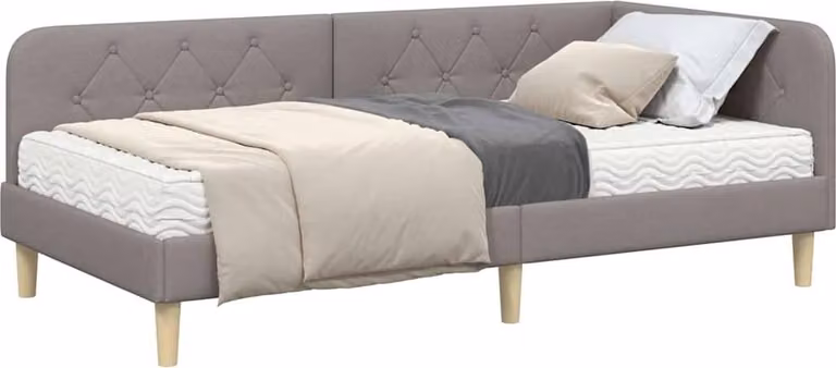 Cornice del letto ad angolo Talpa 100 x 200 cm Tessuto