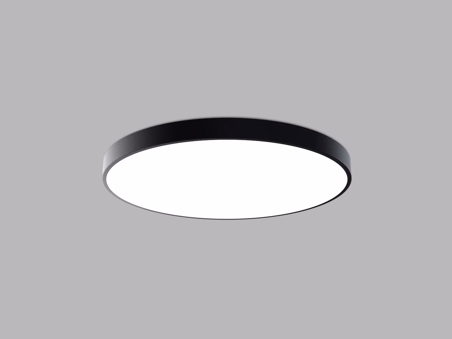 Apparecchio a soffitto MONO SLIM CRI90 dimmerabile, Variante: MONO SLIM, Ø 800 mm, 80 W, 5600 lm, nero, 2CCT, TRIAC