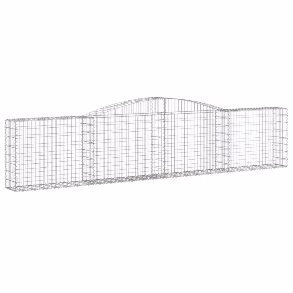Cesto Gabbione ad Arco 400x30x80/100 cm Ferro Zincato