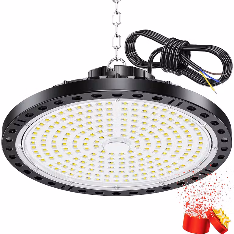 Lampada a soffitto a LED, 200 W, 20.000 lm, modello UFO, grado di protezione IP65, luce bianca fredda
