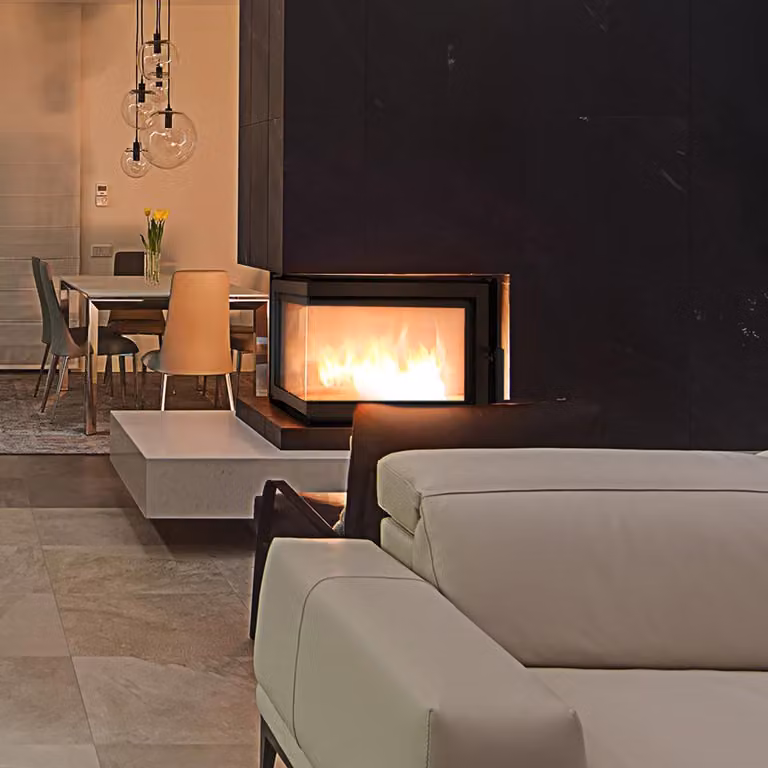 Inserto per caminetto in ghisa KRATKI MAJA sinistro 8 kW Ø 200