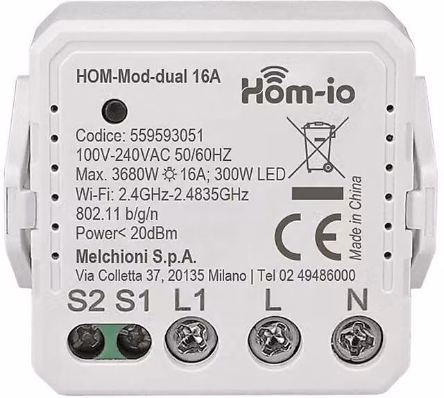Interruttore Smart WiFi Irradio HOM-Mod-Switch Bianco