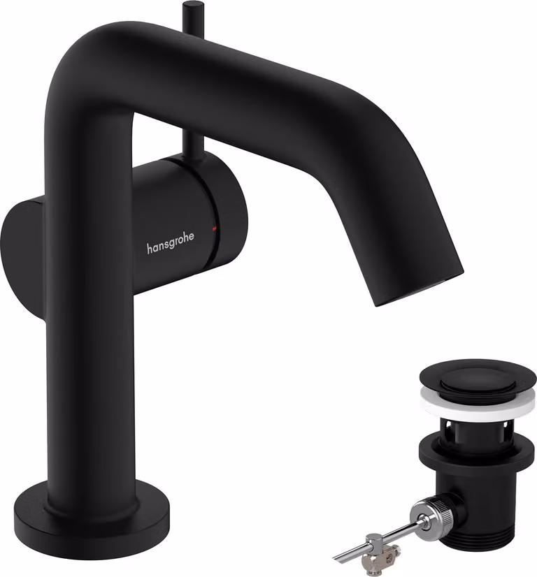 Robinetterie de lavabo hansgrohe Tecturis S 110 Fine CoolStart, EcoSmart+, avec vidage à tirette, portée 130 mm, 73323670, 73323670
