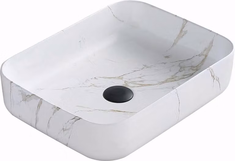 Mexen Carla lavabo da appoggio 50 x 39 cm, bianco pietra - 21555091