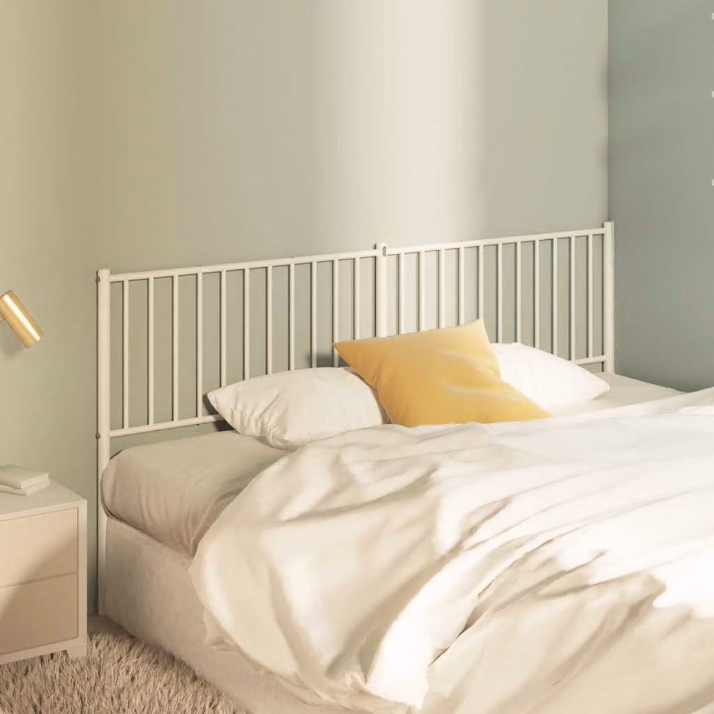 Testiera di ricambio vidaXL in metallo bianco laccato per letto 180x200 cm