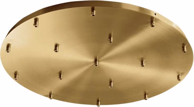 Rosone Tondo per Lampada a Sospensione OFELIA MINI B T/16 Gea Luce in Metallo Finitura Ottone con Kit di Fissaggio