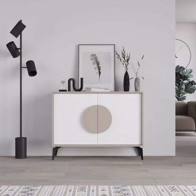 Madia 2 Ante 110x35,6x82 cm in MDF Gora Light Mocha