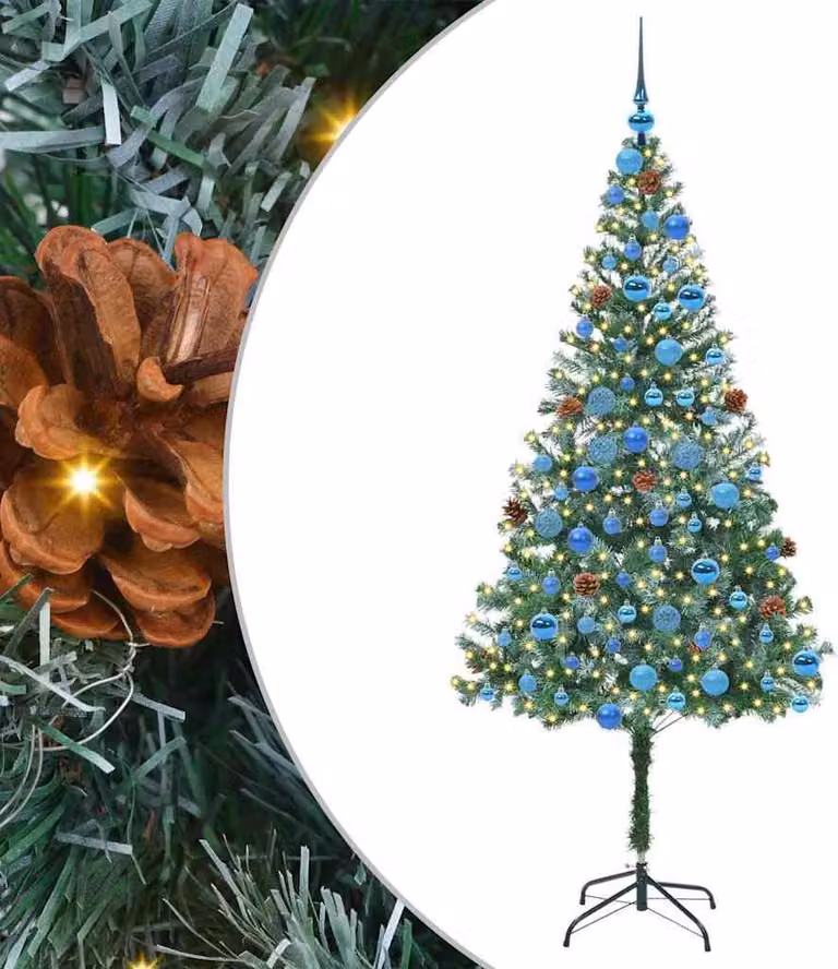 Albero di Natale artificiale Verde 180 cm PVC e Acciaio