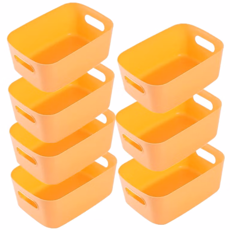 Solidchoice - Set di 7 grandi contenitori in plastica con maniglie