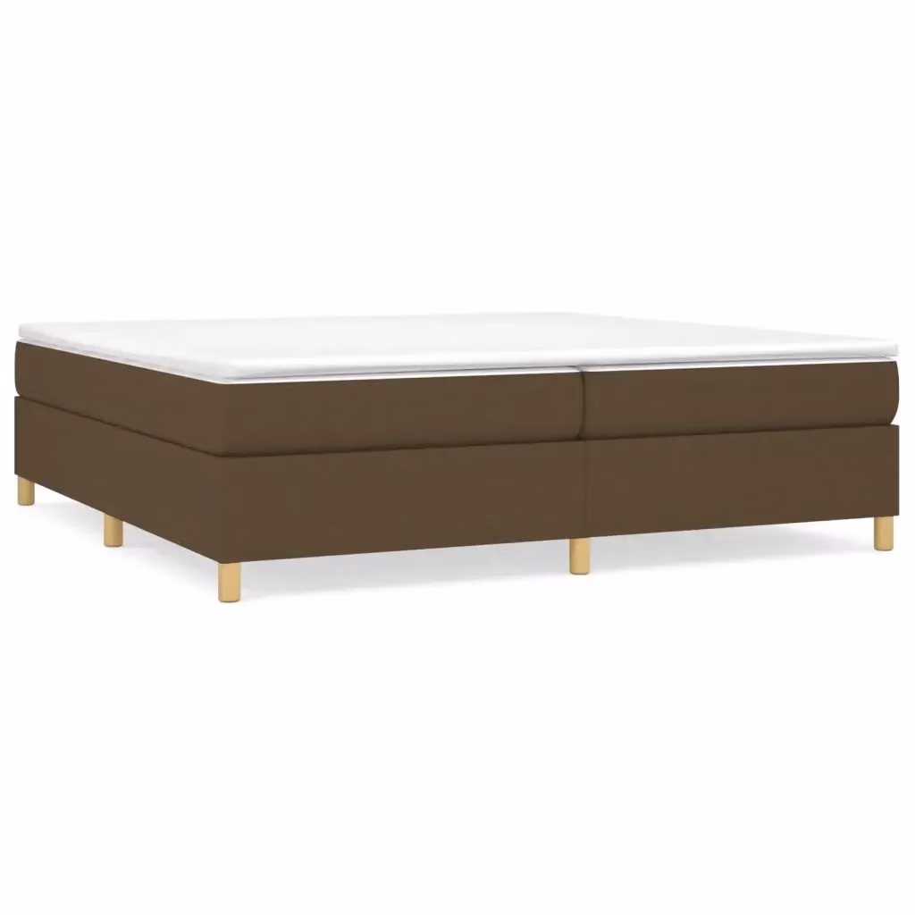 Struttura Letto a Rete a Molle-Giroletto DESIGN IN in Tessuto Marrone Scuro L 200 cm x P 200 cm – 2