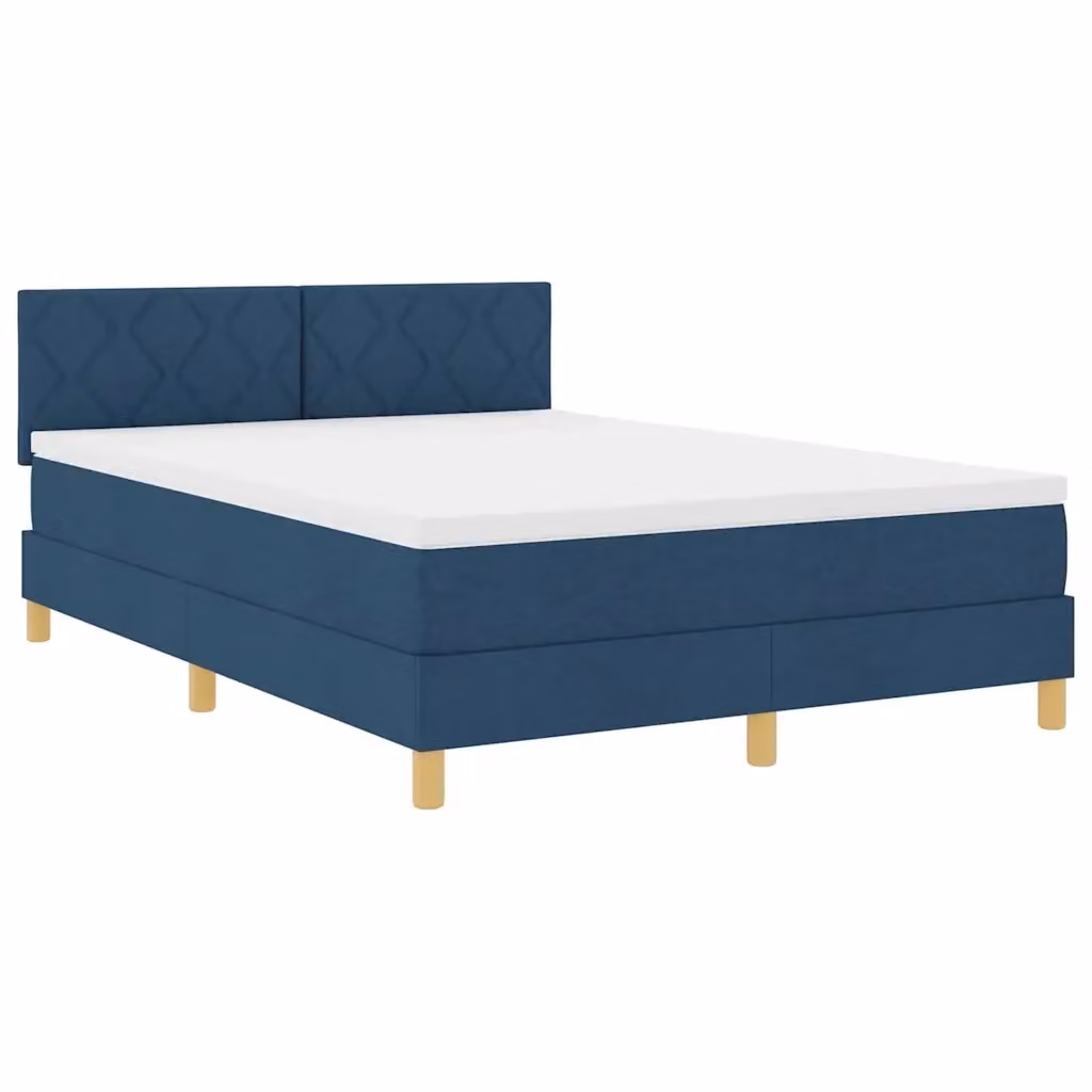 Letto moderno vidaXL con illuminazione LED blu e porta di ricarica USB in tessuto, L/P/H: 140 x 190 x 280 cm – 2