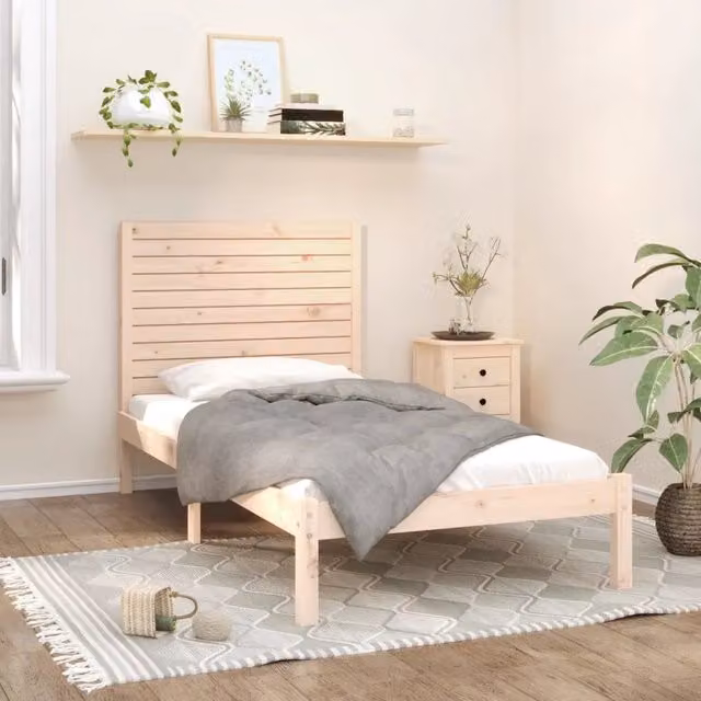 Giroletto vidaXL in legno massello di pino bianco, stile rustico, L/P/H: 200 x 90 x 205,5 cm