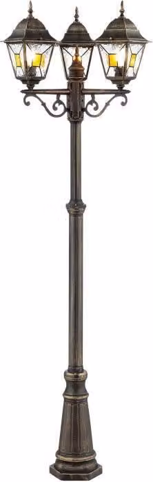 Lampada da esterno JANEL, BRILLIANT, nero oro, metallo e vetro, altezza 220 cm, IP44
