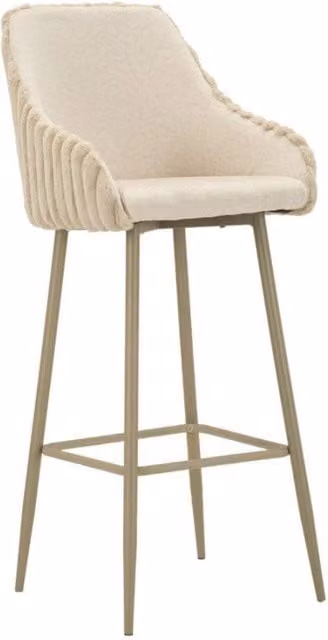 Sgabello Bar Alaska -a- Crema Set 2 Pz cm 52x46x111 (altezza Seduta cm 78)