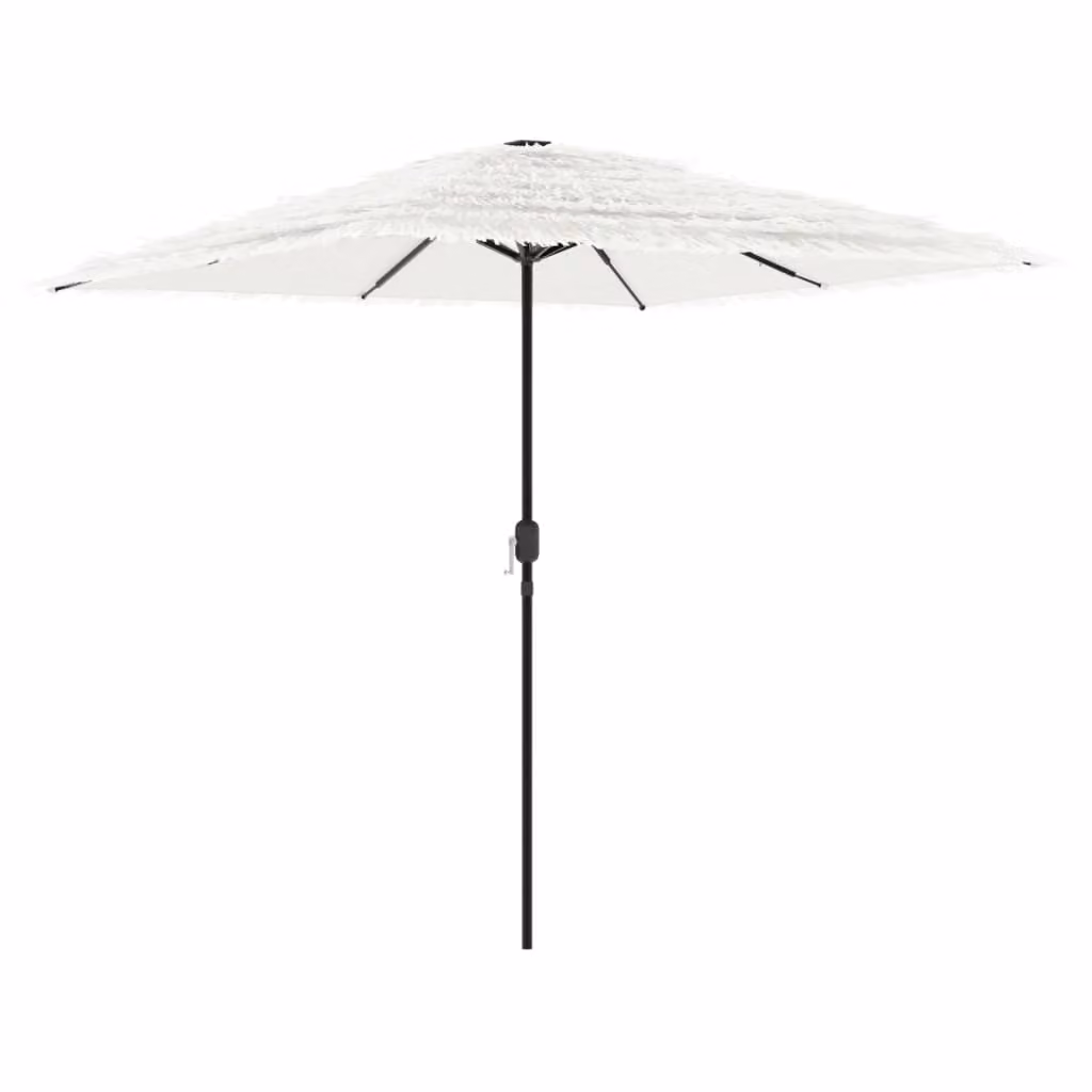 Ombrellone Giardino con Palo in Acciaio Bianco 248x248x248 cm