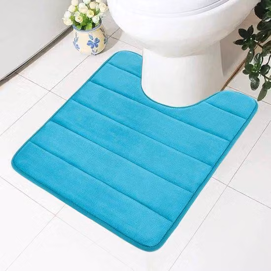 Tappetino da bagno antiscivolo in gelatina e memory foam, 50 x 60 cm, tappetino da bagno assorbente, lavabile, colorato con tinte vegetali