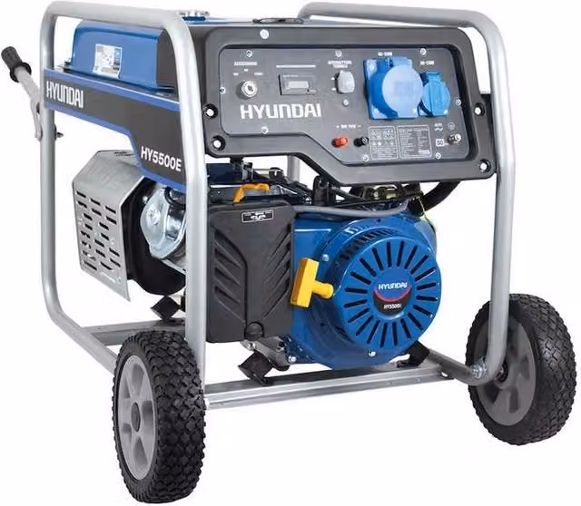 Generatore di Corrente Hyundai 65014 a Benzina 5,5 kW Monofase Blu