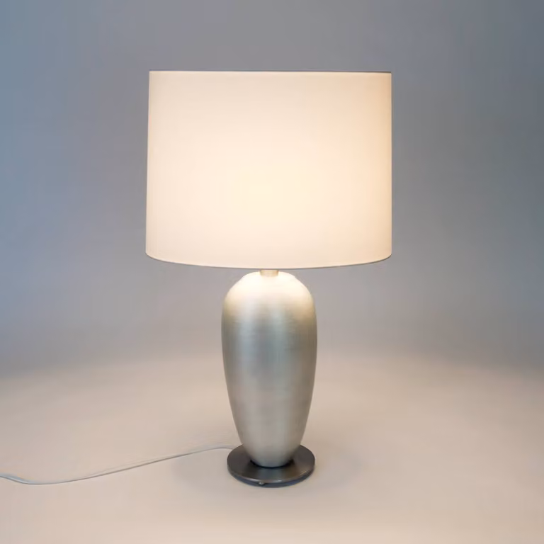 Holländer Lampada da tavolo OMEGA OVAL, Cromo / Argento, Soggiorno / Sala da pranzo, Ceramica, Lampada da tavolo