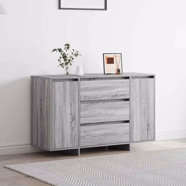 Credenza moderna vidaXL in legno ingegnerizzato grigio, L 120 x P 41 x H 75 cm
