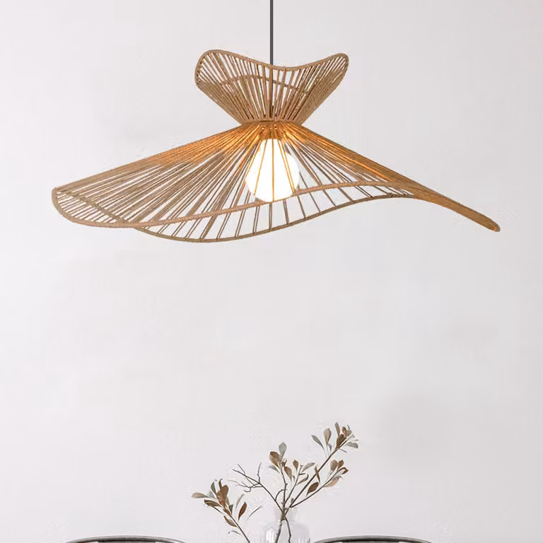 COREP Lampada a sospensione Sahara, dimmerabile, Crema / Ambra, Soggiorno / Sala da pranzo, Carta / Lunolit / Lunopal, Lampada a sospensione