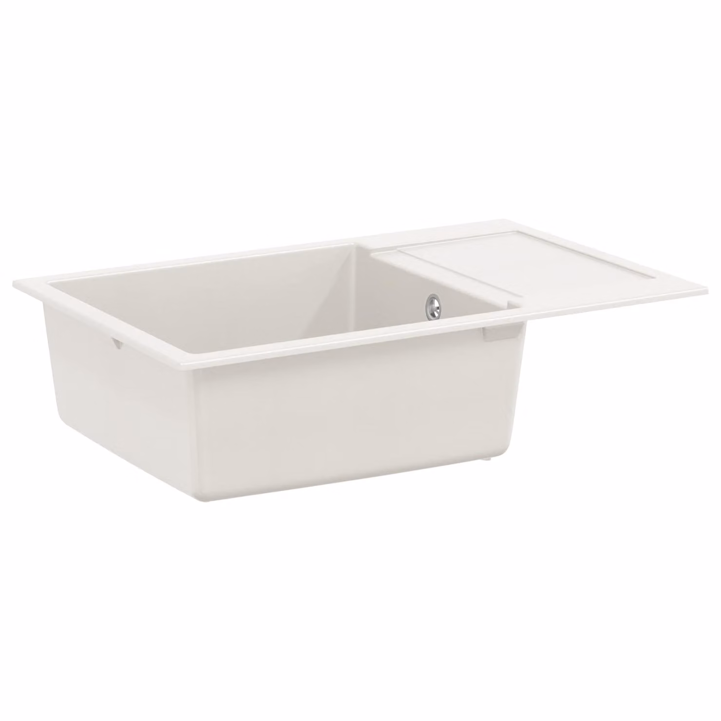 Lavello vidaXL Bianco in Quarzo e Resina L: 78 cm, P: 50 cm