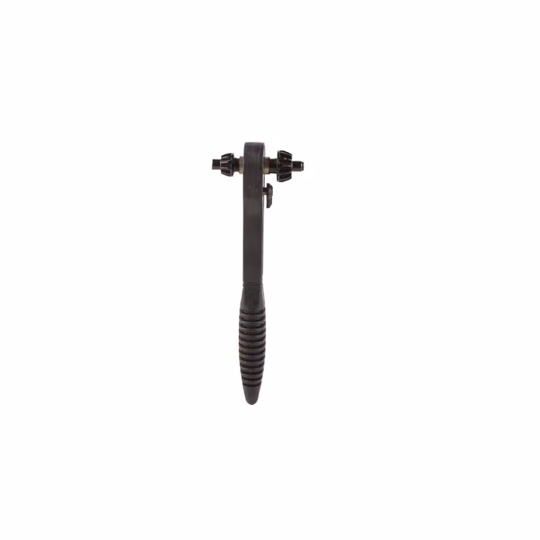 2 in 1 Chiave a cricchetto Anti-scivolo resistente alla ruggine Design professionale nero Trapano Chuck Chiave a cricchetto