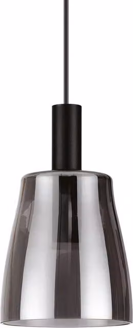Lampada a sospensione moderna IDEAL LUX Coco-3 in metallo e vetro, LED 7W, luce calda 3000K, colore nero e trasparente – 1