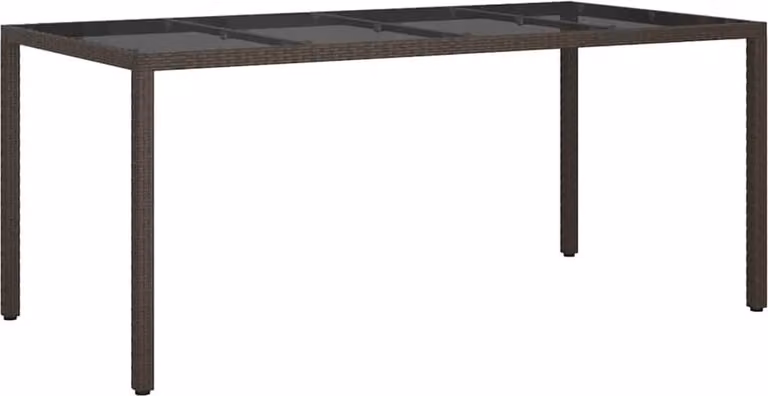 Tavolo da Giardino Marrone 190 x 90 x 75 cm polyrattan