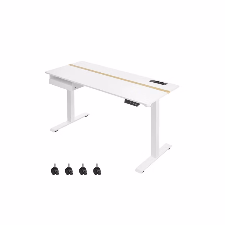 Scrivania Regolabile in Altezza, Bianco / 60 x 140 x (72-120) cm (P x L x A)