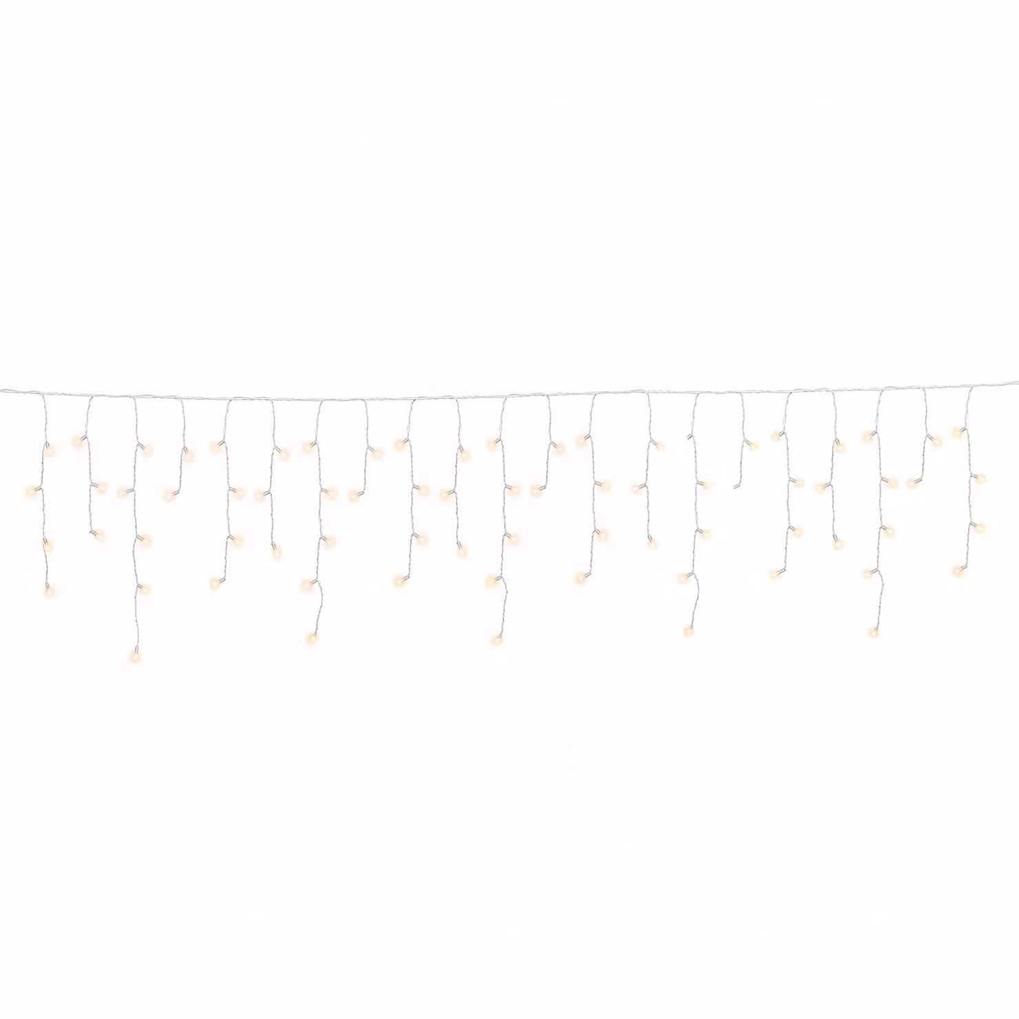 DICTROLUX Tenda Luminosa Ice Light Premium con 240 LED Bianco Caldo, Prolungabile, H 0,60 m x L 9,60 m – 1