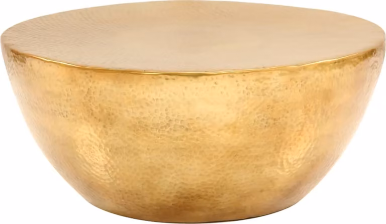 Maison Exclusive - Tavolino in alluminio martellato 70x30 cm, finitura ottone