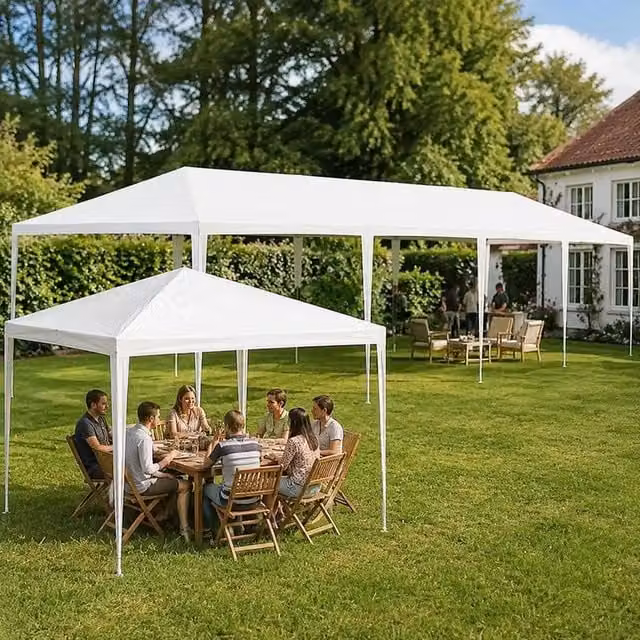Party Tent 3x9 M PE White